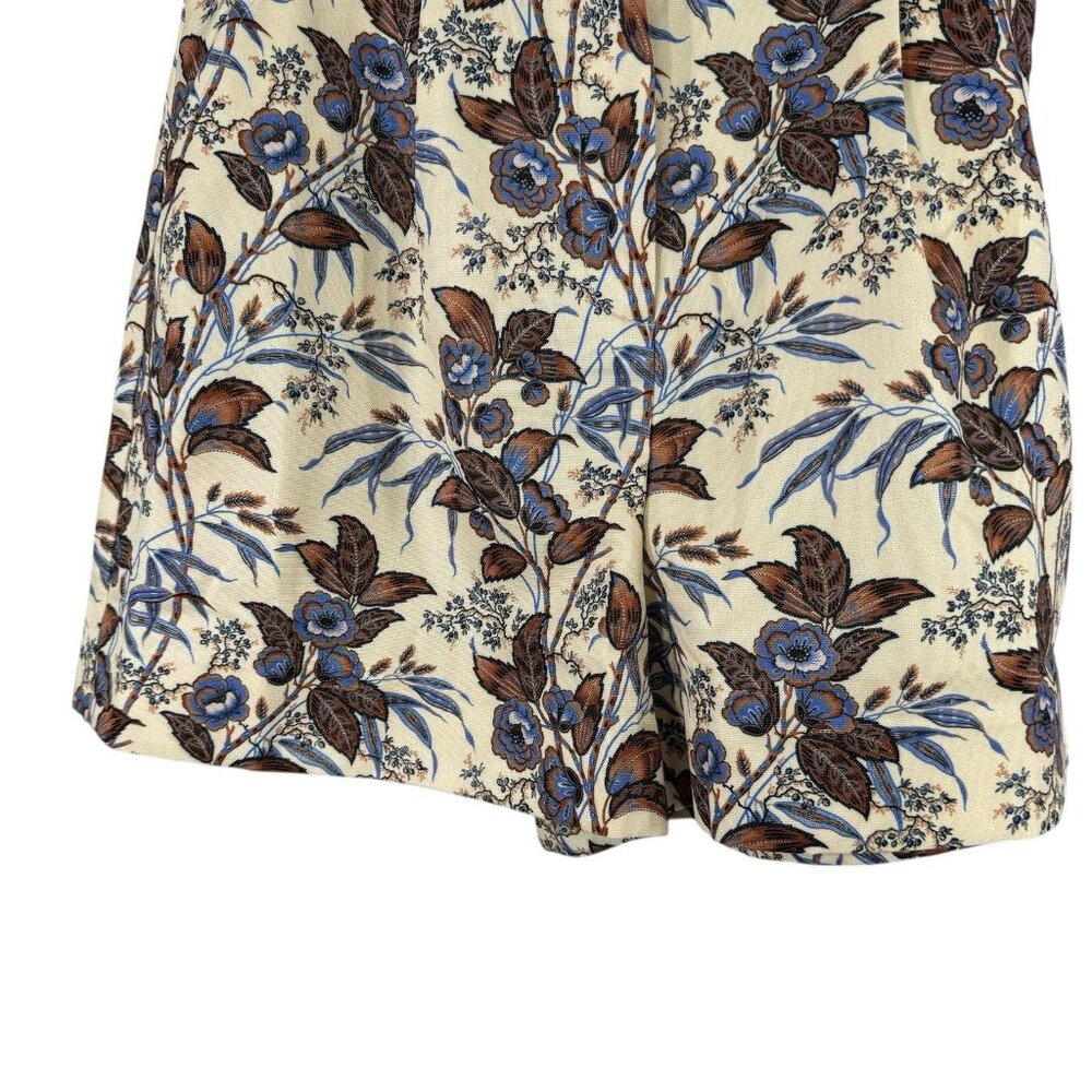 Tuckernuck Cream Floral High-Waist Shorts Romper - Picture 12 of 15